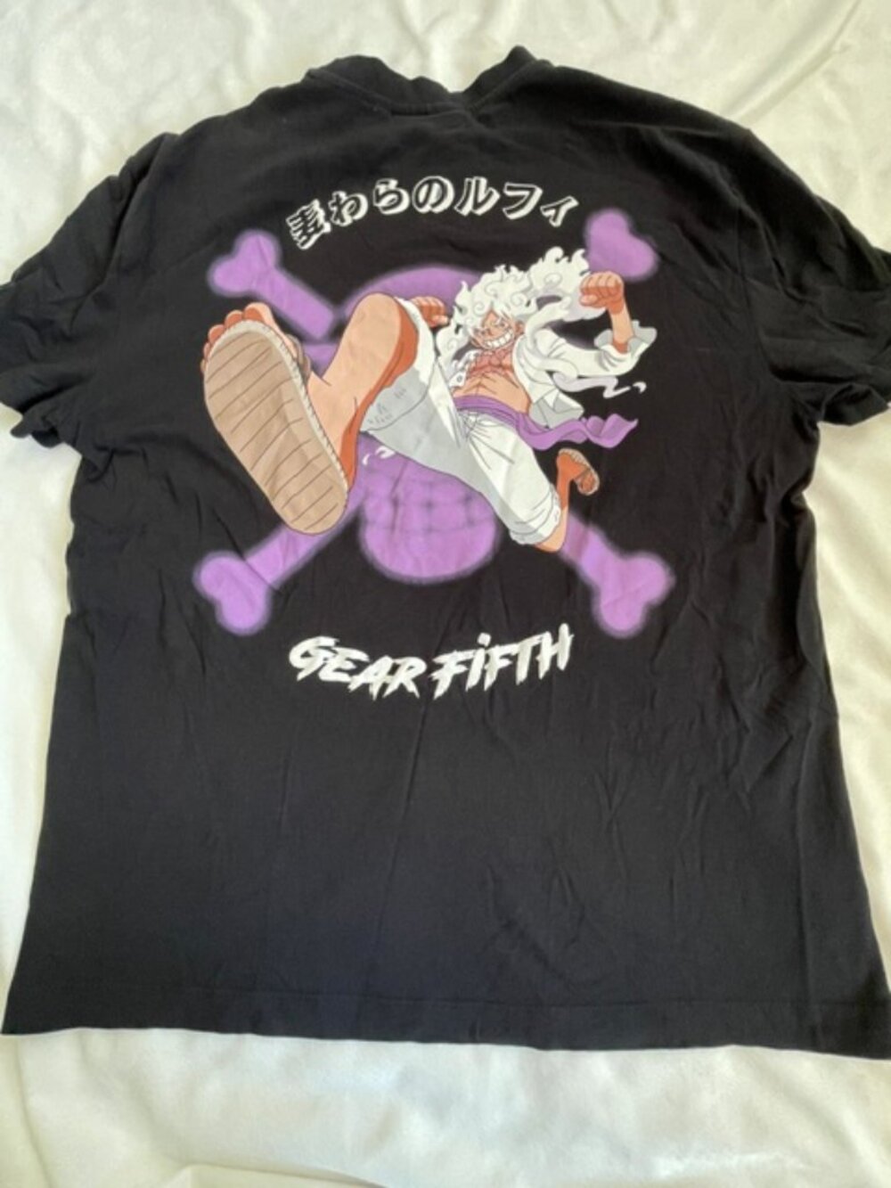 Primark Men’s One Piece Luffy Gear 5 Graphic T-Shirt, Black, Size M - Picture 2 of 11